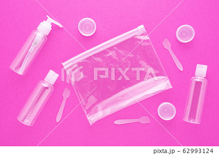 travel toiletries, small plastic bottles  62993124