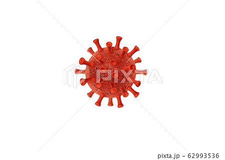Coronavirus cell model isolated on white 62993536