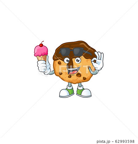 Chocolate chips with cream mascot cartoon style... - Stock Illustration  [62993598] - PIXTA