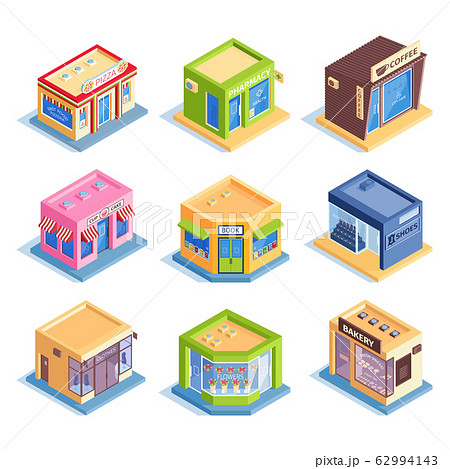 Isometric Shops Set Isometric Shops Set 62994143