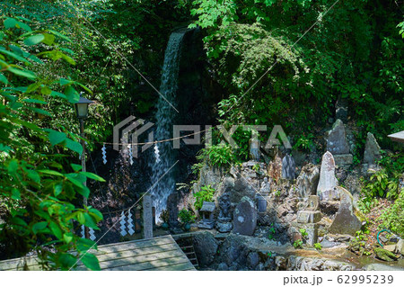 東京八王子市 初夏の高尾山6号路付近にある琵琶滝 62995239