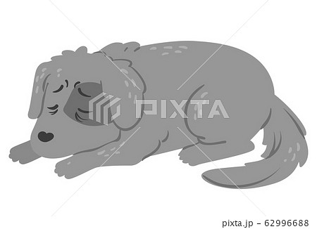 Dog Dying Always Sleeping Illustration Dog Dying Always Sleeping Illustration 62996688