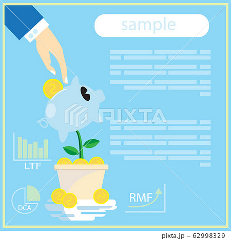 The pig bank and coin for DCA LTF RMF business plan. 62998329