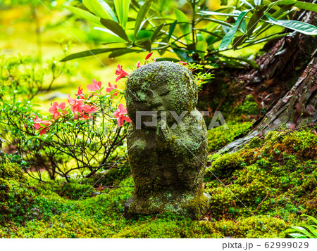 春の京都　三千院　わらべ地蔵 62999029