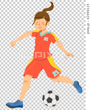 女子サッカー選手（シームレス） 62999224