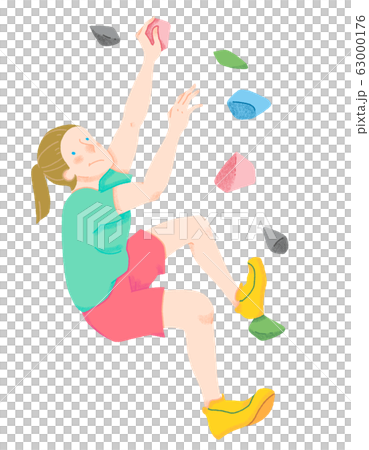 スポーツクライミングの選手(シームレス) スポーツクライミングの選手(シームレス) 63000176