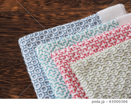 刺し子の布巾 刺し子の布巾 63000366