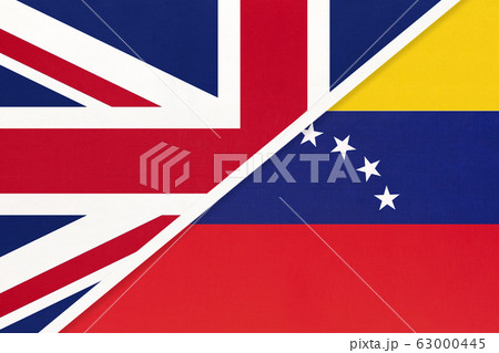 United Kingdom vs Venezuela national flag from textile United Kingdom vs Venezuela national flag from textile 63000445