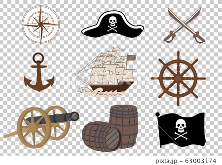 海賊セットのイラスト素材