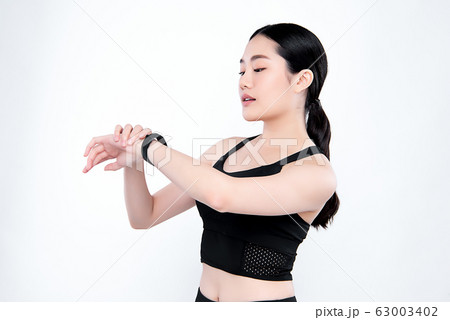 健康的　女性　運動　スマートウォッチ　可愛い　フィットネス 63003402