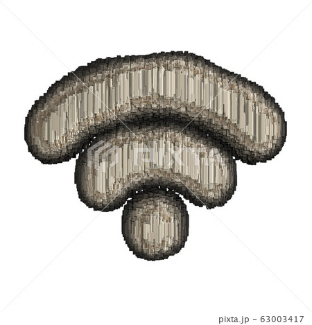 Symbol Wi-Fi made of industrial metal 3D Symbol Wi-Fi made of industrial metal 3D 63003417