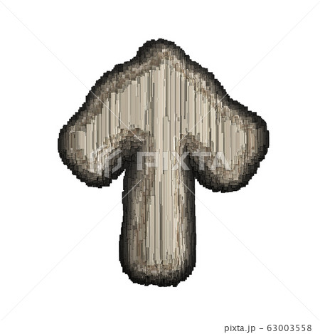 Symbol up arrow made of industrial metal 3D Symbol up arrow made of industrial metal 3D 63003558