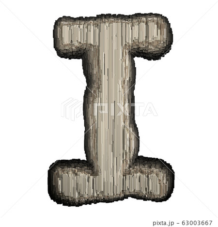 Industrial metal alphabet letter I 3D 63003667