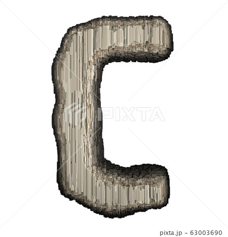 Industrial metal alphabet letter C 3D Industrial metal alphabet letter C 3D 63003690
