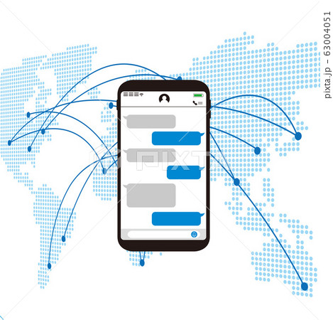 Chat app vector illustration smartphone 63004051
