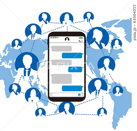 Chat app vector illustration smartphone 63004055