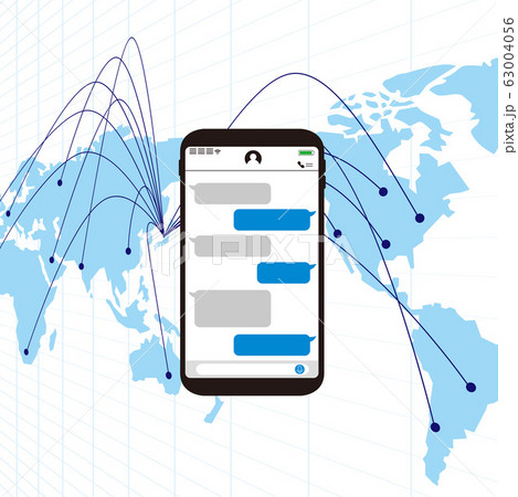 Chat app vector illustration smartphone 63004056