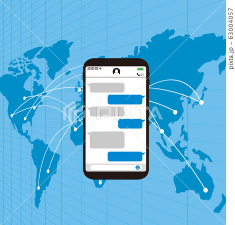 Chat app vector illustration smartphone 63004057