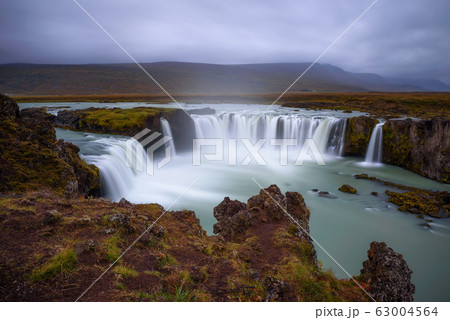 Godafoss waterfall in Iceland 63004564