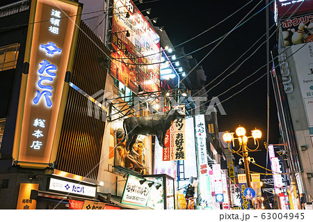 【大阪】夜の繁華街・道頓堀 63004945