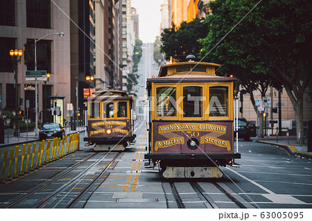 San Francisco Cable Cars on California Street, California, USA 63005095