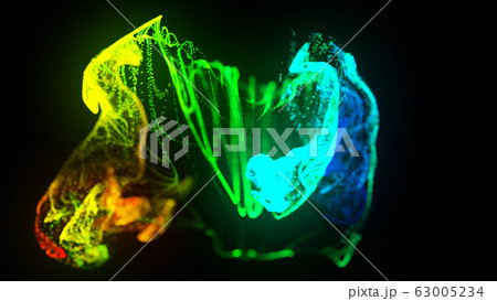 Injection Of Fluorescent Ink In Water Isolated のイラスト素材
