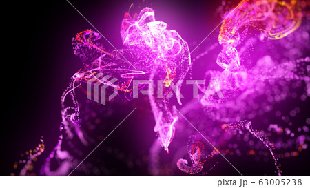 injection of fluorescent ink in water isolated on black background. 3d render of glow particles or sparks like shiny magic spell. Fantastic background for festive event. Red purple mix 5 injection of fluorescent ink in water isolated on black background. 3d render of glow particles or sparks like shiny magic spell. Fantastic background for festive event. Red purple mix 5 63005238