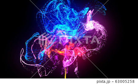 injection of fluorescent ink in water isolated on black background. 3d render of glow particles or sparks like shiny magic spell. Fantastic background for festive event. Blue red purple mix 7 injection of fluorescent ink in water isolated on black background. 3d render of glow particles or sparks like shiny magic spell. Fantastic background for festive event. Blue red purple mix 7 63005258