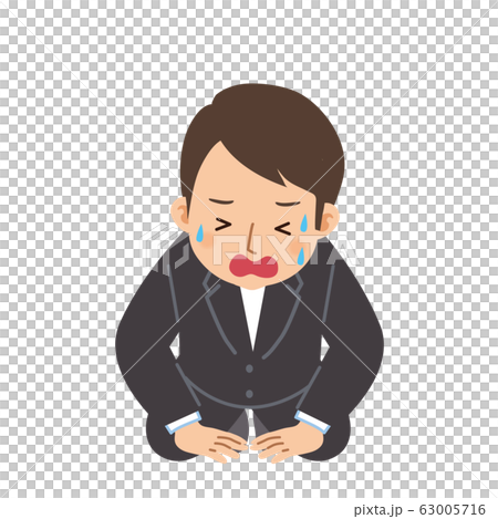 土下座をする　スーツ姿の男性　イラスト 63005716