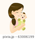 Beautiful mother holding her little baby with love 63006199