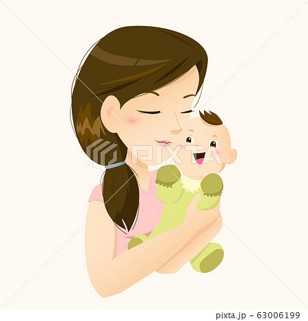 Beautiful mother holding her little baby with love 63006199