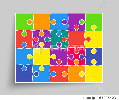 Vector background color piece puzzle frame jigsaw Vector background color piece puzzle frame jigsaw 63006403