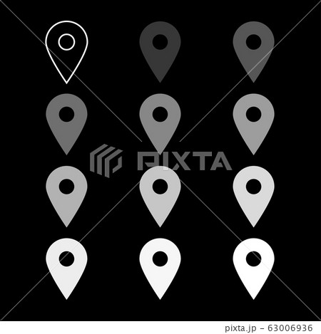 Placeholder flat symbol set, location vector icons 63006936