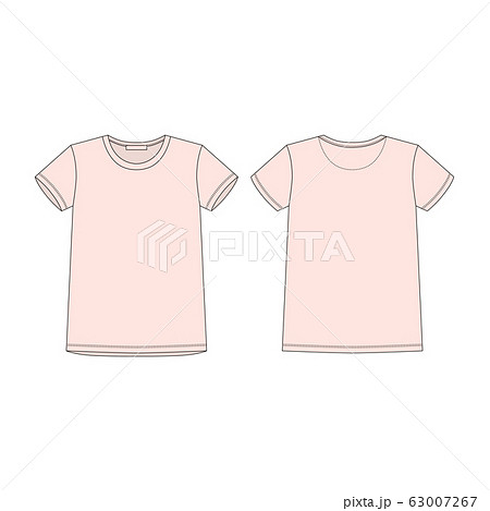 Pink t-shirt isolated isolated on white 63007267