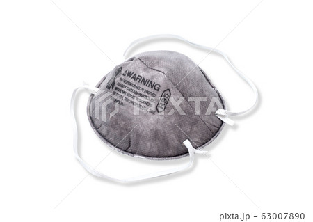 air pollution mask on white background 63007890
