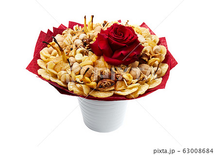 Large bouquet consisting of exotic dried fruits Large bouquet consisting of exotic dried fruits 63008684