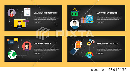 Internet banner set of evaluation, customer Internet banner set of evaluation, customer 63012135