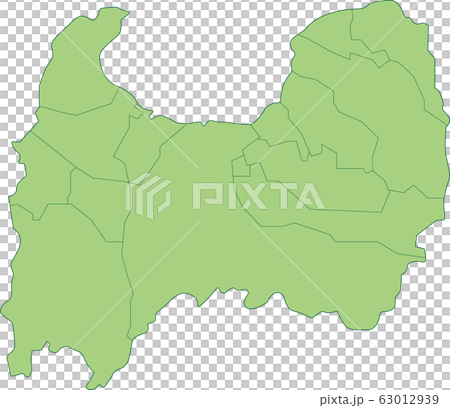 富山県の地図_市町村別 63012939