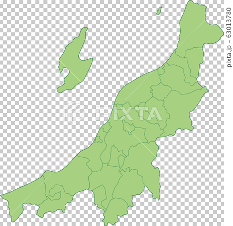 新潟県の地図_市町村別 63013780