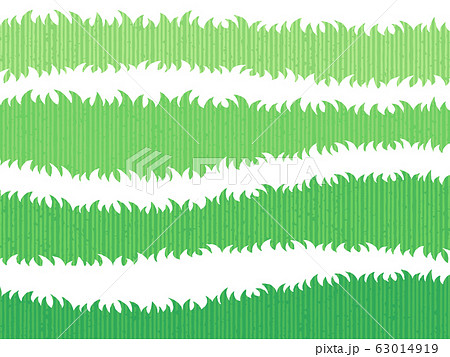 草原のライン素材セット 手描き風ストライプ のイラスト素材