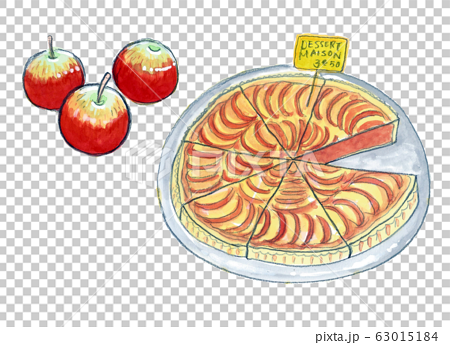 アップルパイ りんごのイラスト素材