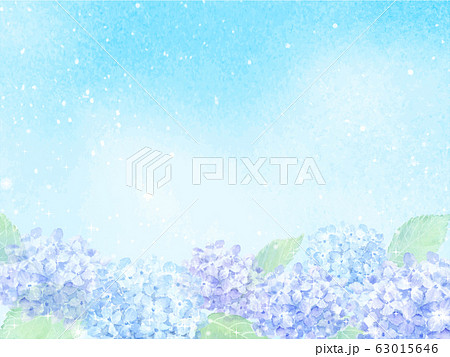 Hydrangea Background Drawn With Transparent Stock Illustration