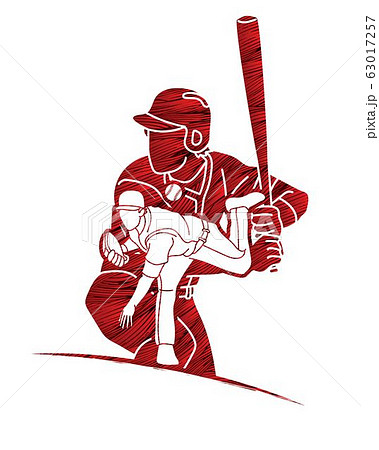 Group of Baseball players action cartoon sport graphic vector. Group of Baseball players action cartoon sport graphic vector. 63017257
