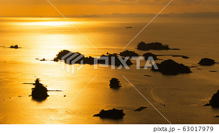 九十九島・石岳展望台の夕暮れ 63017979