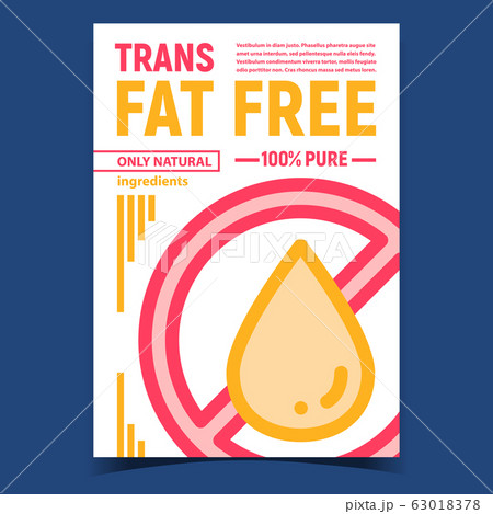 Trans Fat Free Creative Advertising Poster Vector 63018378