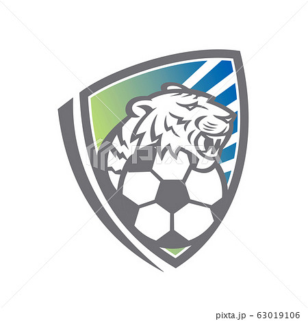 Tiger Soccer Ball Shieldのイラスト素材