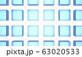 【背景素材】グラス キューブ 4×6 ブルー 背景白 63020533