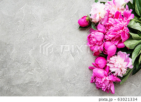 Background with pink peonies 63021334
