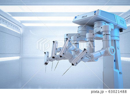 Surgery Robot In Operation Roomのイラスト素材