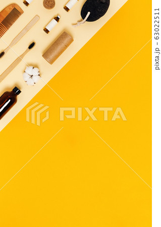Reusable accessories on color background. Reusable accessories on color background. 63022511